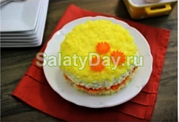 Салат Мимоза итальянский с тунцом и моцареллой