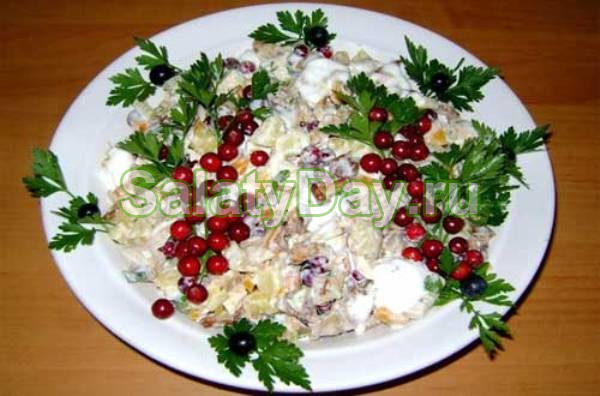 Вкусный салат с курицей &laquo;Лесной&raquo;