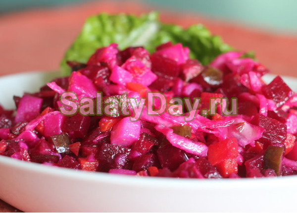Винегрет традиционный рецепт с солеными огурцами