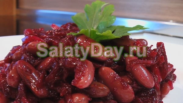 Салат из свеклы и фасоли на зиму