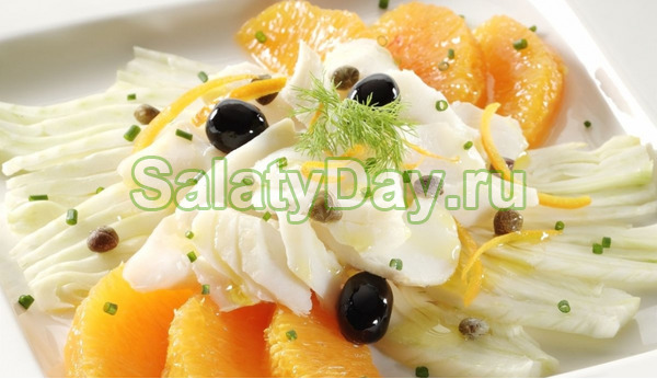 Закуска с соленой треской