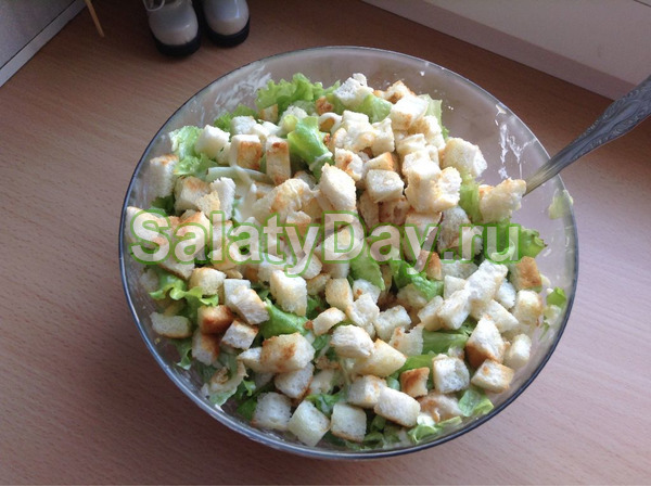 Цезарь с копченой курицей