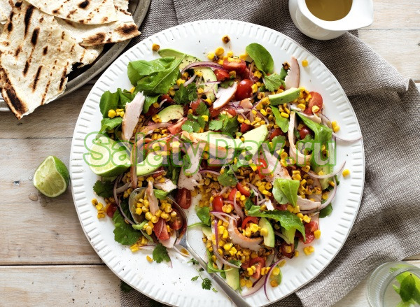 Мексиканский копченый куриный салат