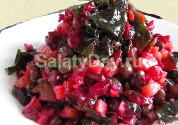 Винегрет с морской капустой