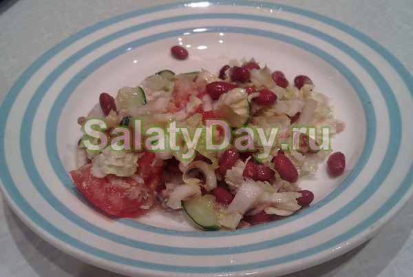 Салат с печенью трески и куриной печенью - кулинарный эксперимент