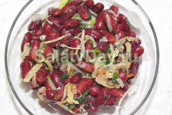 Овощной салат с куриной печенью