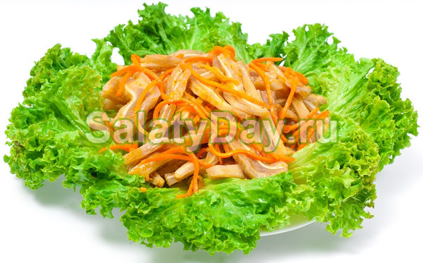Корейская морковь со свиными ушками