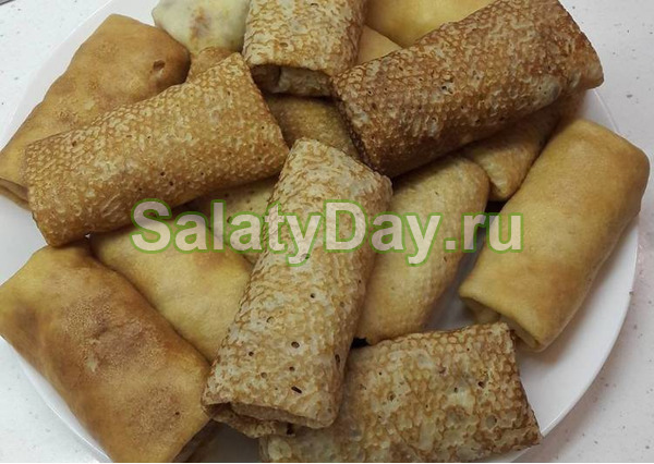 Блины с мясом и яйцом