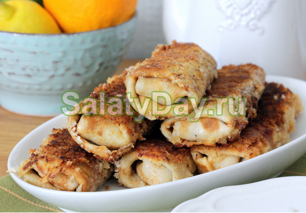 Блины с мясом в кляре