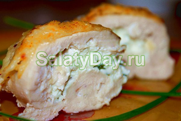 Куриный рулет с фетой