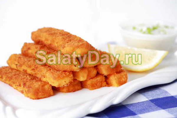Крабовые палочки фаршированные в пивном кляре