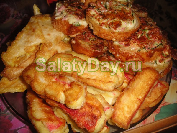 Крабовые палочки в сметанно-сырном кляре
