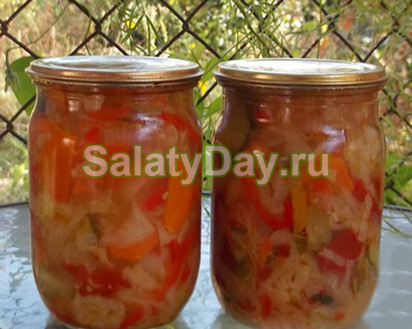 Капуста квашеная с луком и болгарским перцем