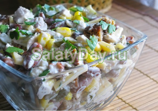 Вкусный и быстрый зимний салат