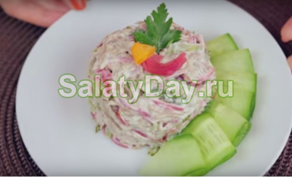 Салат мясной на новый год