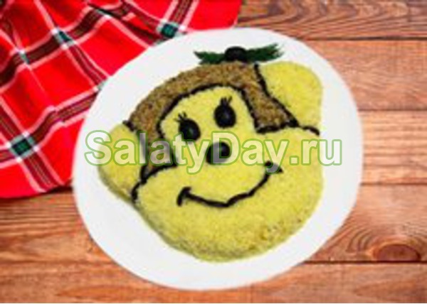 Салат «Обезьянка» с яблоком