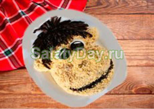 Салат Обезьянка из мультфильма «33 попугая»