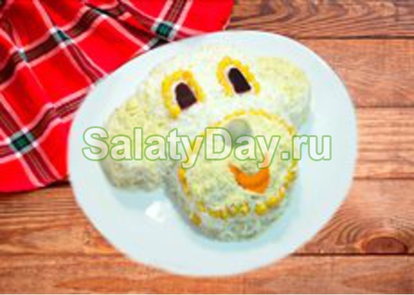 Салат «Обезьянка» с картофелем