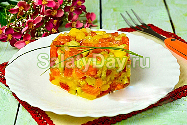 Тартар из форели и манго