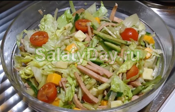 Быстрый и сочный салат