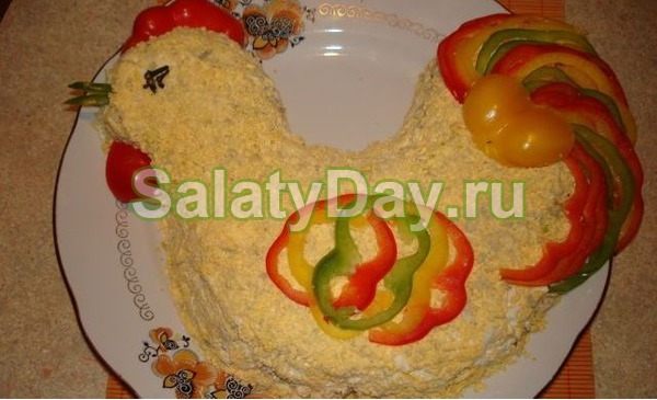Салат «Сытный петушок»