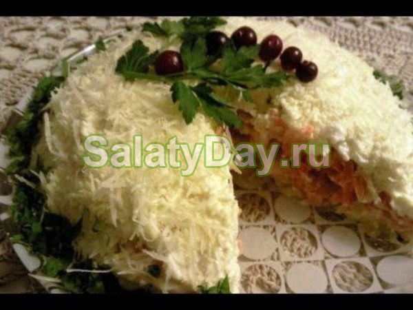 Салат с «Сугроб» с форелью