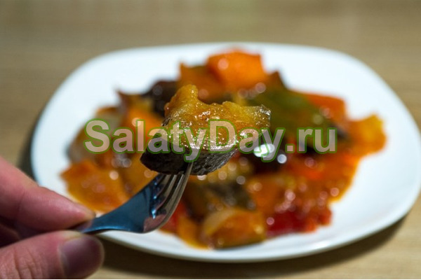Лечо из перца и баклажанов