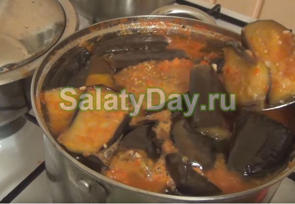 Закуска из баклажанов на зиму «Тёщин язык»