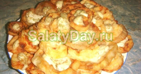 Простая закуска из запечённых кабачков и баклажанов