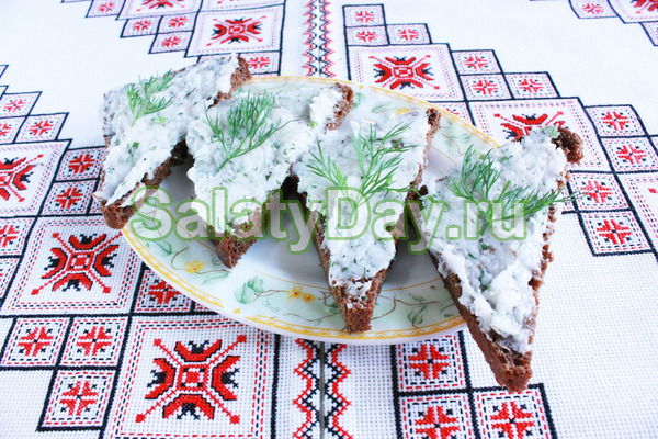 Простая закуска из сала