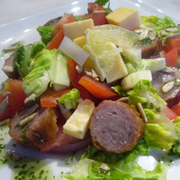 Салат с сосисками