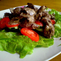Салат с печенкой
