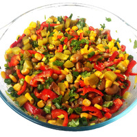 Салат с фасолью и кукурузой